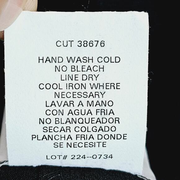 R&M Richards Wide Leg Pants Women's Plus Size 16W Vintage USA Black Side Slit - Picture 7 of 7